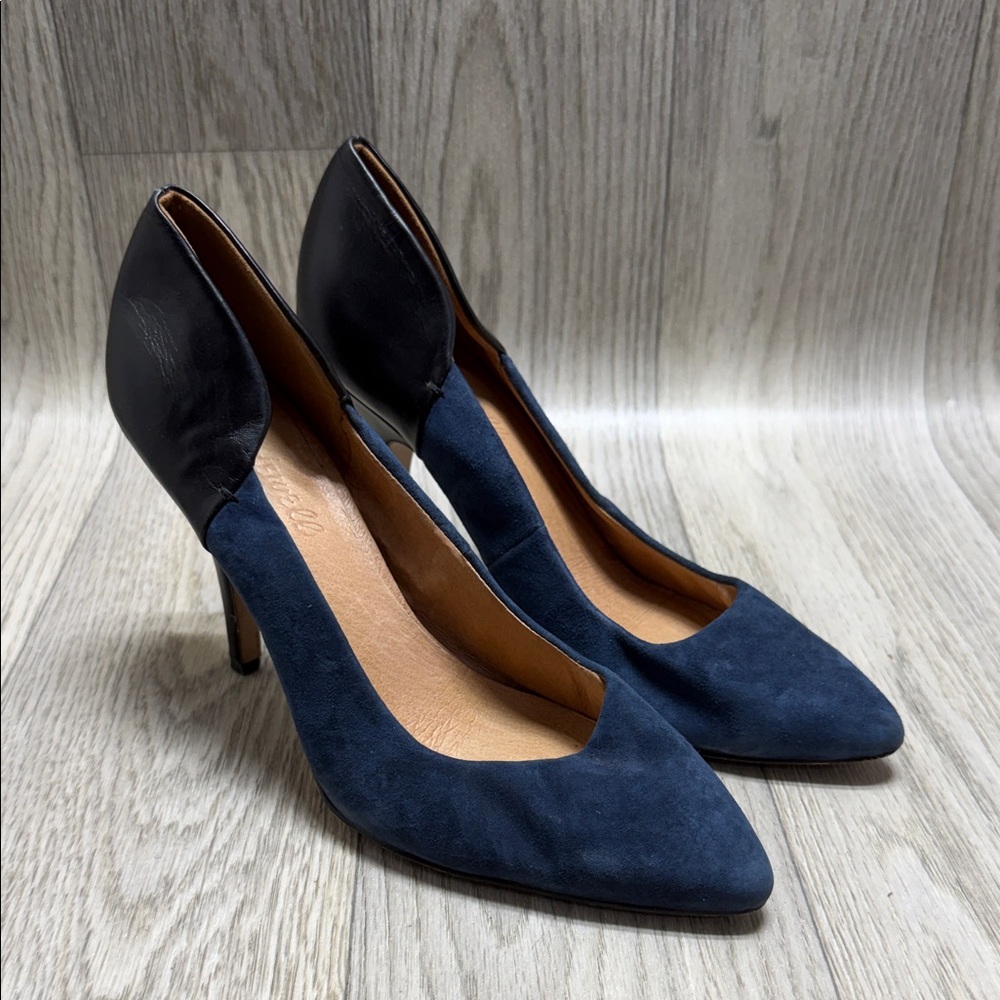 Madewell Navy and Black Heels
